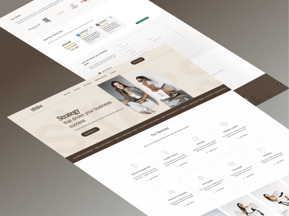 Strive Marketing website